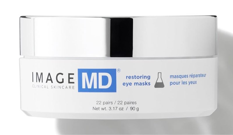 IMAGE Skincare, IMAGE MD Restoring Eye Masks, Hydrating Hydro-Gel Under Eye Masks, 3x Hyaluronic Acid Visibly Firms and Hydrates 22 Count (Pack of 1)