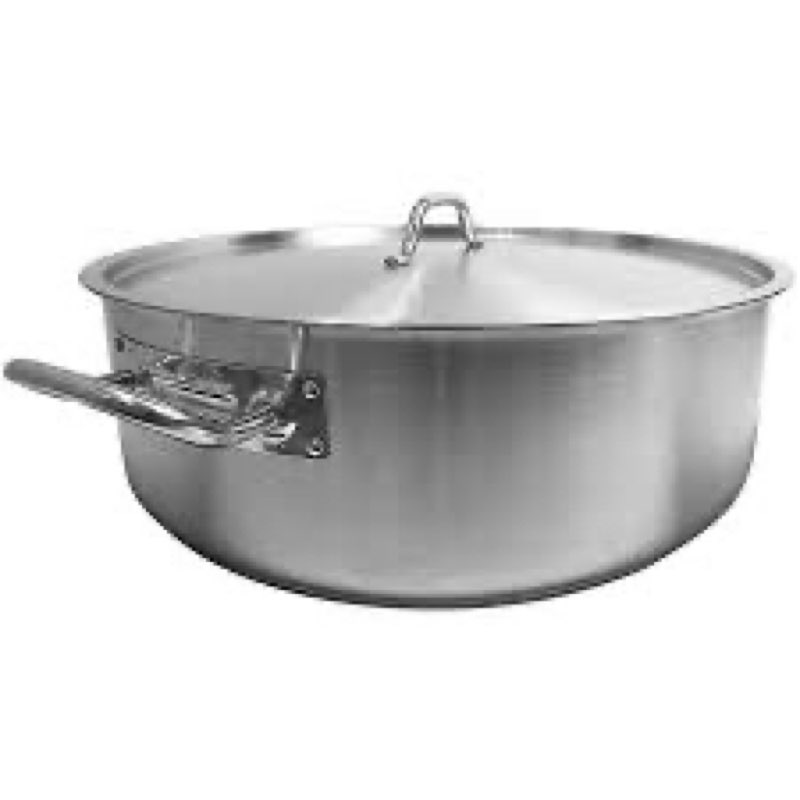 A-to-Z Supply SLSBP4025 Brazier Pot, 25 qt, 18-1/2" Dia. x 6-1/4" Height, 2-3/8" Welded Handle, with