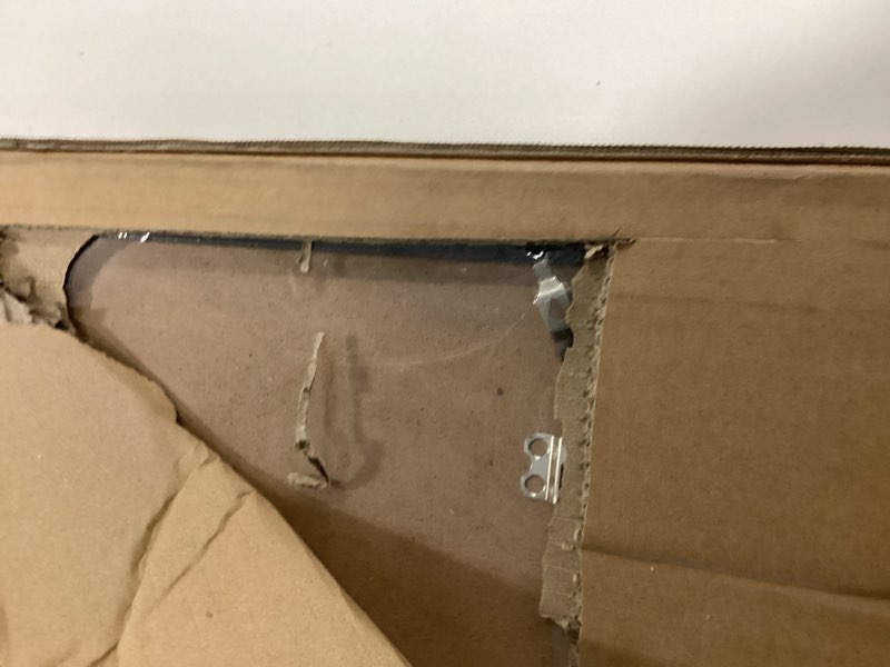 Condition photo showing New/Like New for 24x30 Picture Frame with 20x24 Mat, Display Photo 20x24 with Mat or 24 x 30 Without Mat, Wall Hanging Large 24 by 30 Poster Frame with Plexiglass, Black Black 24x30 inch