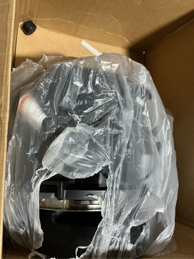 Condition photo showing As Is for Instant Pot Pro 10-in-1 Pressure Cooker, Slow Cooker, Rice/Grain Cooker, Steamer, Sauté, Sous Vide, Yogurt Maker, Sterilizer, and Warmer, Includes App With Over 800 Recipes, Black, 6 Quart 6 Quarts