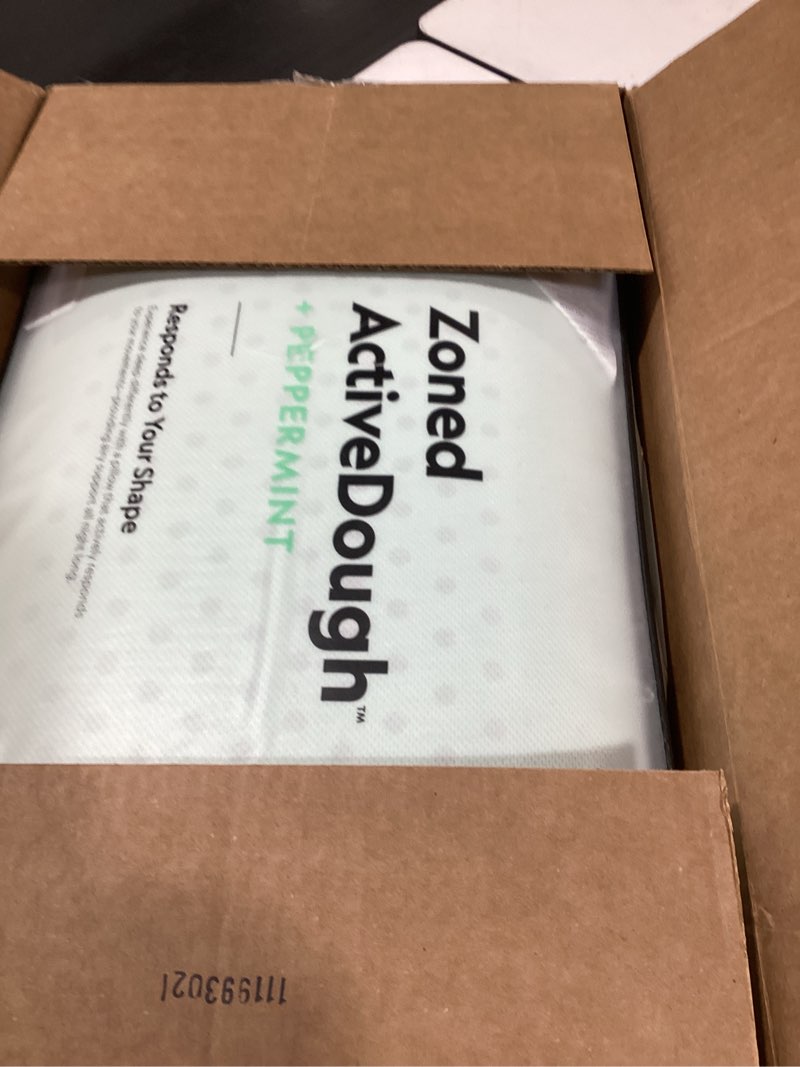 Condition photo showing New/Like New for MALOUF Z Zoned Pillow Infused with All Natural Peppermint Oil-New ACTIVEDOUGH Formula is Responsive, Supportive, and Plush-Mid Loft-Queen