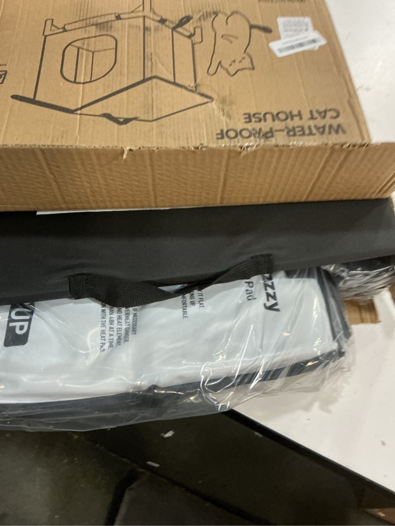 Condition photo showing New/Like New for Rest-Eazzzy Heated Cat House for Indoor Cats in Winter, Waterproof, Fully Insulated Shelter, Great for Cat Houses and Cat Beds (Black, Small) Black-Heat Small