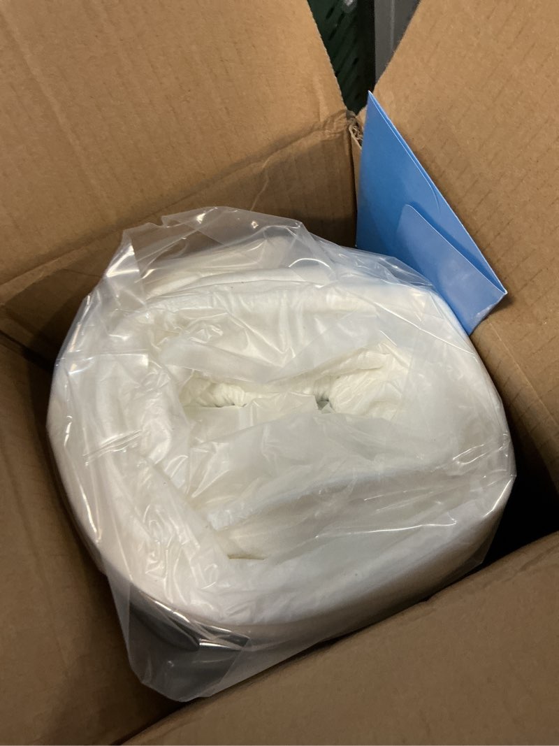 Condition photo showing New/Like New for crib mattress, dual-sided breathable baby and toddler memory foam mattress with removable and washable cover, 100% knitted fabric, fits standard cribs and toddler beds, 52" x 28" x 5" white