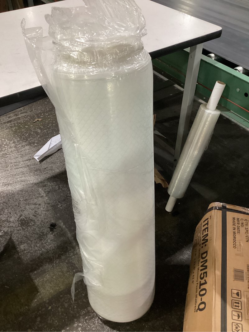 Condition photo showing New/Like New for bestmassage | 6 inch queen mattress | gel memory foam | medium firm feel | white | bed in a box, certipur-us certified | pressure relief, cooling ventilated foam | breathable knit cover queen 6 in