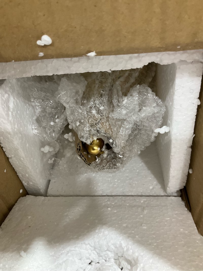 Condition photo showing New/Like New for TRIROCKS Set of 2 Moroccan Candle Lanterns 23''&15.5'' H Decorative Candle Holder Hanging Lanterns with Embossed Colored Tempered Glass Ramadan Decorations for Home Outdoor Indoor Patio Weddings(Gold) Rectangular