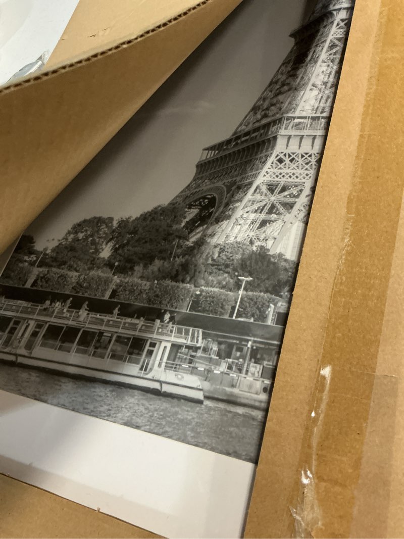 Condition photo showing New/Like New for upsimples 24x36 poster frame, display pictures 20x30 with mat or 24 x 36 without, wall hanging picture frames, black, 1 pack black 24x36
