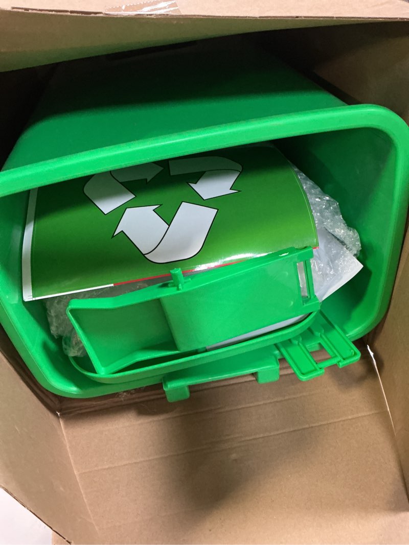 Condition photo showing Good Condition for geiserailie 1 set green compost bin kitchen with foot pedal and 50 leakproof bags, outdoor & kitchen organic waste trash can for food scraps, leaves, and yard waste (20l) 20l 1