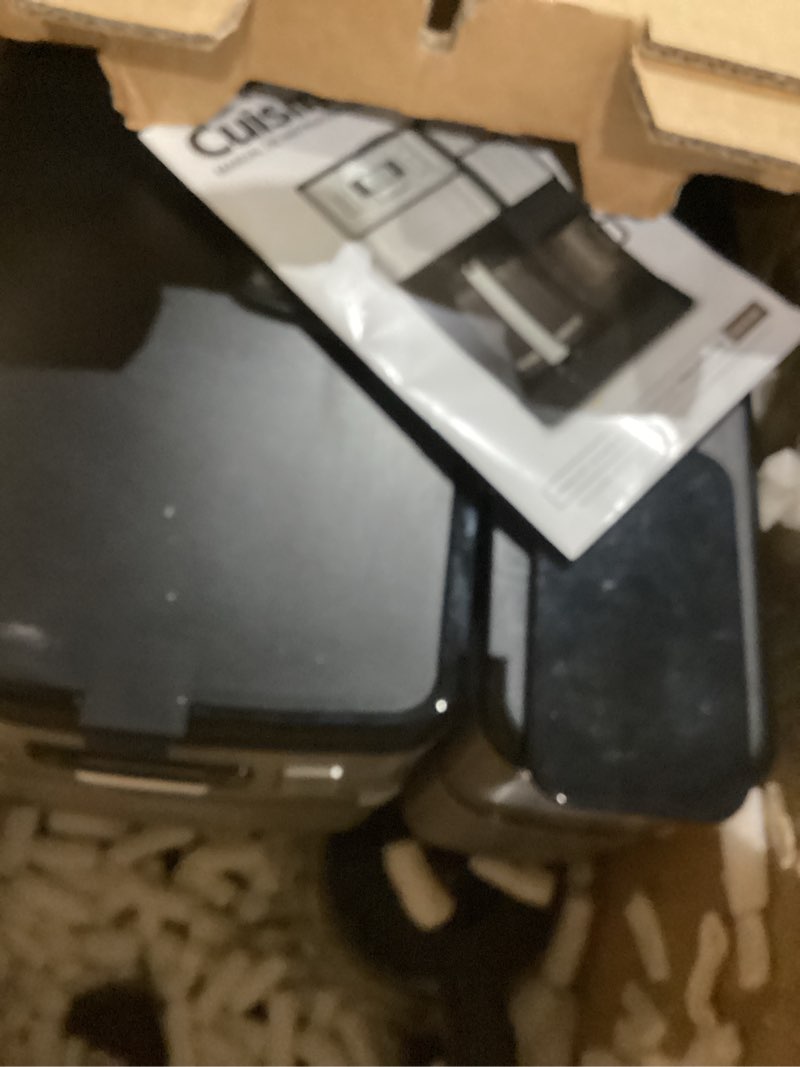 Condition photo showing As Is for Cuisinart Coffee Center Grind and Brew Plus, Built-in Coffee Grinder, Coffeemaker and Single-Serve Brewer with 6oz, 8oz and 10oz Serving Size, Black/Silver, SS-GB1NAS 12-Cup Glass Grind & Brew Plus Stainless