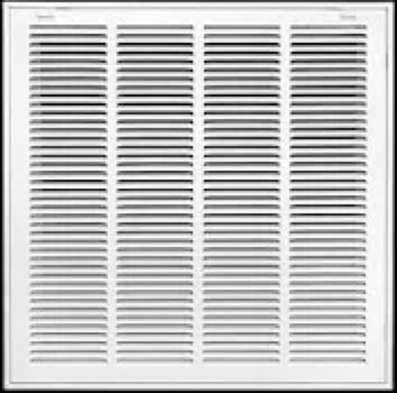 10"W x 10"H [Duct Opening Size] Steel Return Air Filter Grille - Removable Face/Door for 1 inch Filters -HVAC Vent Cover Grill - White [Outer Dimensions: 12 5/8"W X 12 5/8"H] 10"W x 10"H [Duct Opening]