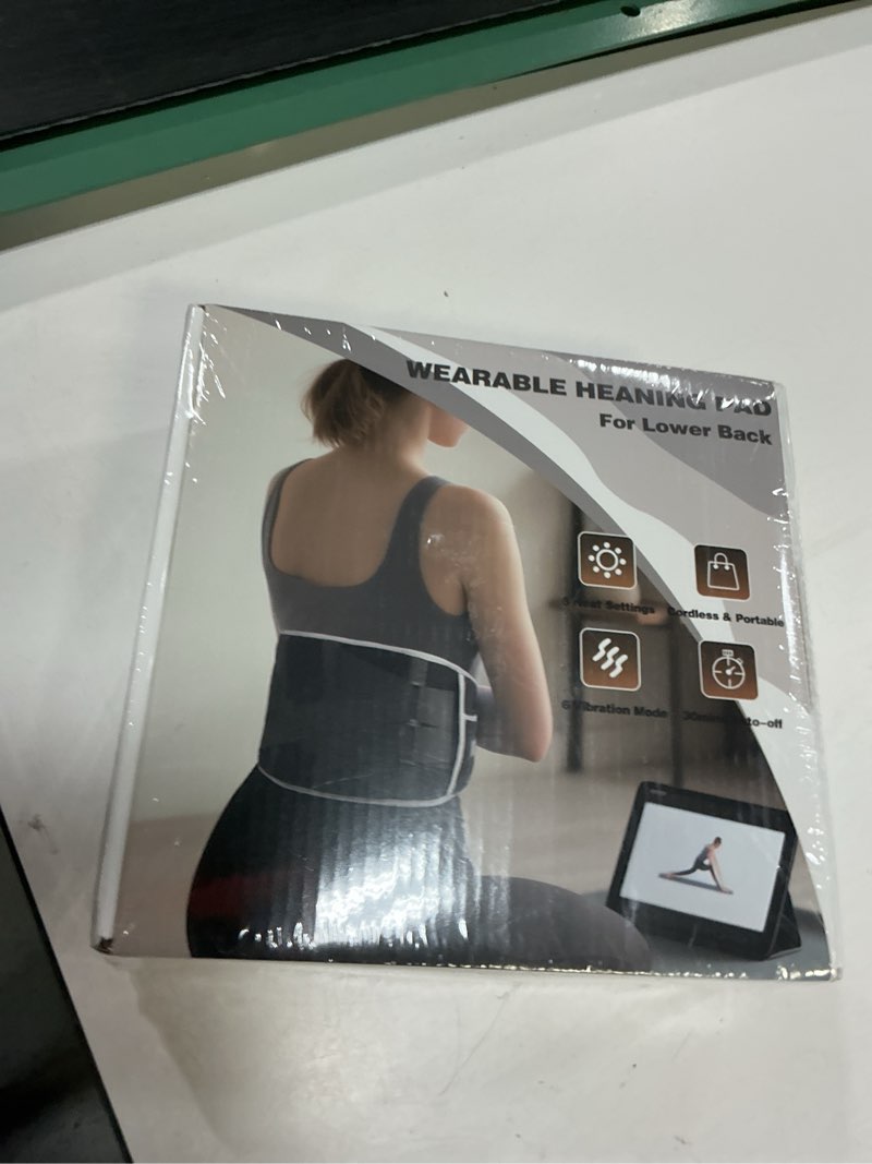 Condition photo showing New/Like New for cordless heating pad for back pain relief: 7000mah lower back massager with 6 heat 6 vibration, portable heating pad for cramps, birthday gifts for women men mom dad large