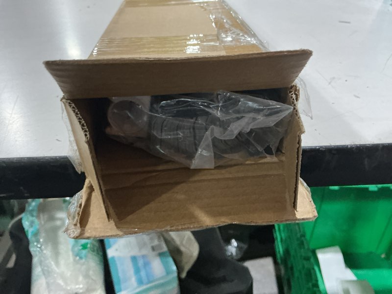 Condition photo showing As Is for No Drill Blinds for Windows 1" Vinyl L-Shaped Slats Cordless Mini Blinds for Home, for Window Size 40" W × 64" H Black Black 40" W × 64" H