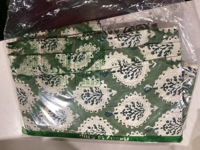 Condition photo showing Good Condition for ATOSII 100% Cotton Single Panel Floral Block Print Curtain, Easy Hanging with Rod Pocket & Loop, Liv