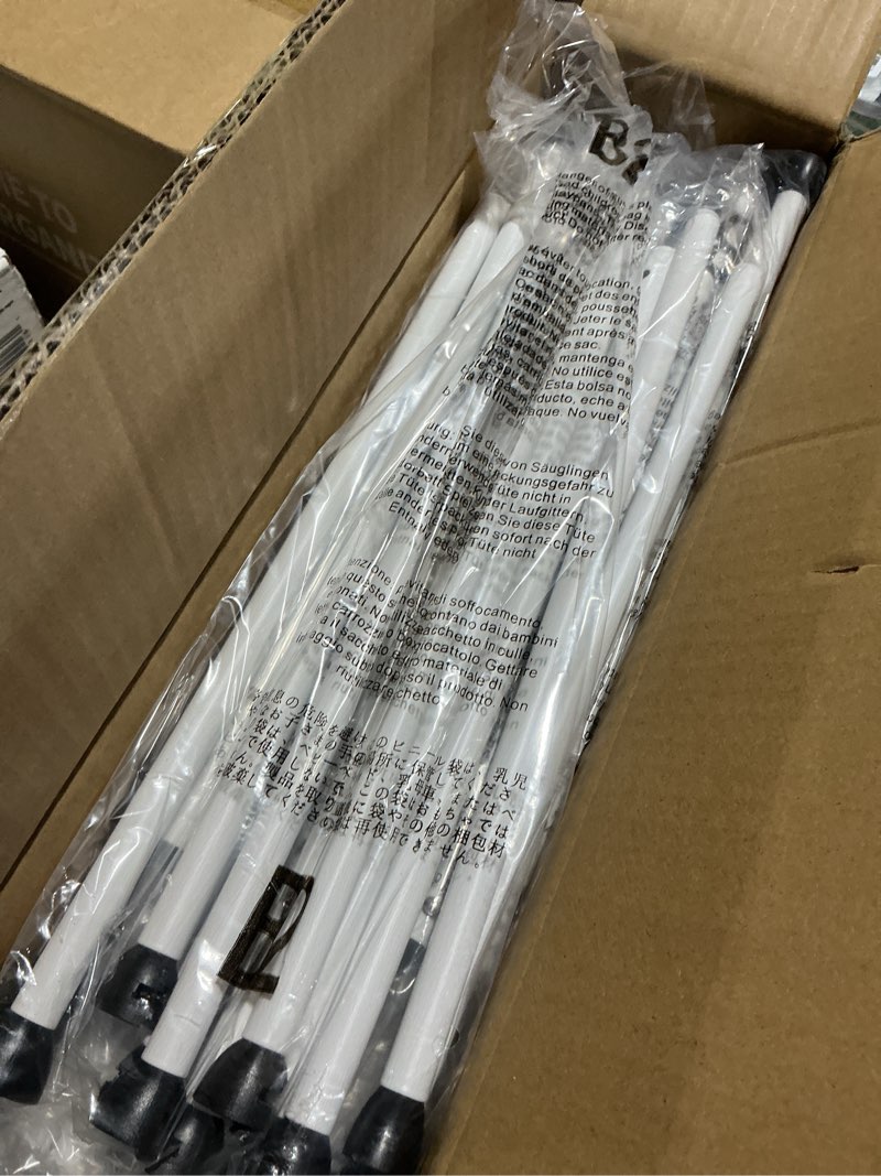 Condition photo showing Good Condition for foldable clothes drying rack – metal laundry drying rack with non-slip feet, 3-tier space-saving clothing rack for organization, indoor & outdoor use, 11.4"d x 29.1"w x 37.4"h, white and black white & black 11.4"d x 29.1"w x 37.4"h
