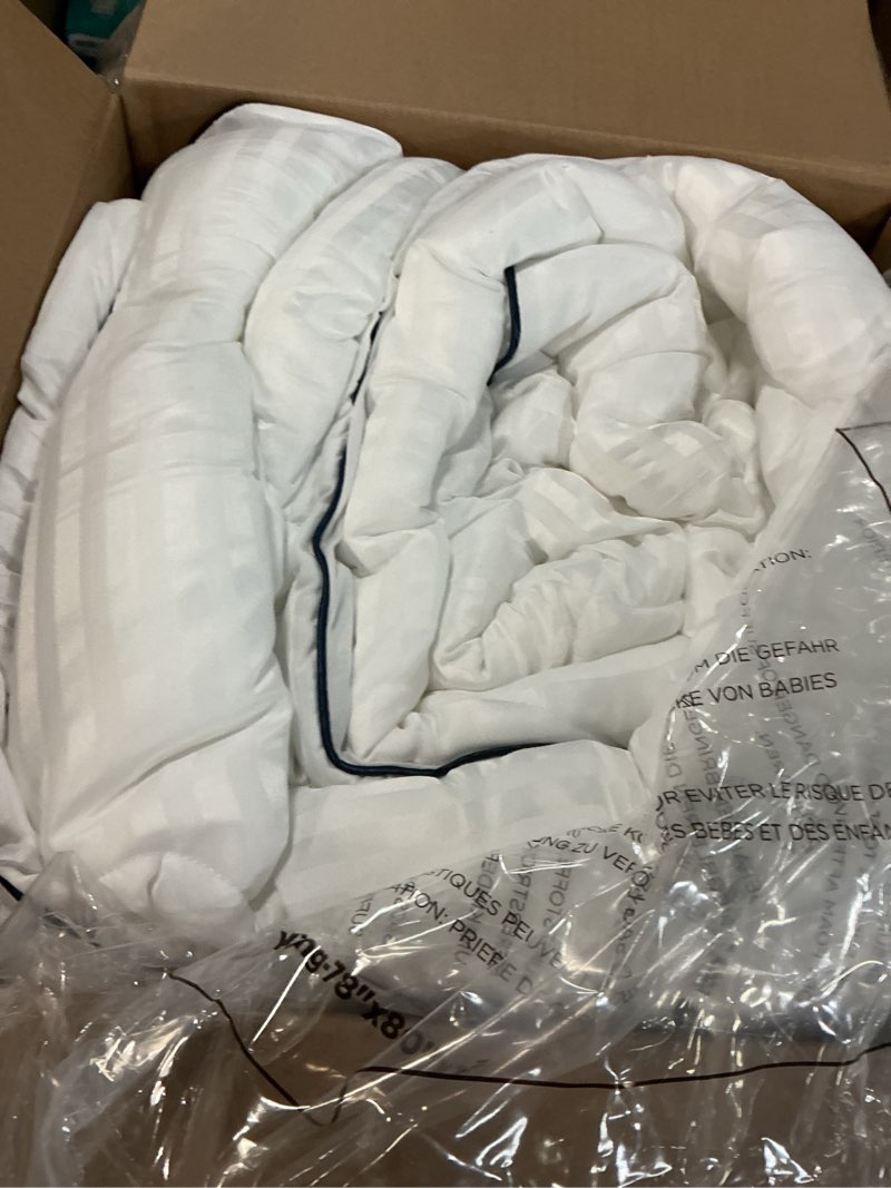 Condition photo showing Good Condition for BEDLORE King Mattress Topper, Thick Pillow Top Pad for Back Pain Relief, Cooling Soft Mattress Cover with Deep Pockets 6-18 inch White King