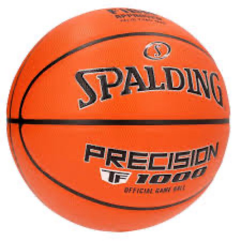 spalding precision tf-1000 indoor game basketballs, dry grip microfiber composite cushioned cover, h