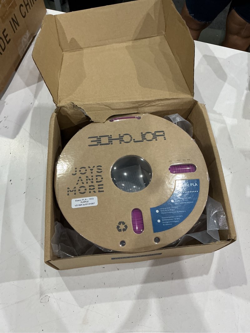 Condition photo showing New/Like New for 3d printing filament high-speed pla filament 1.75mm 300mm/s 1kg cardboard spool dimensional accuracy +/- 0.03 mm fit most 3d fdm printer-purple basic-purple 1kg