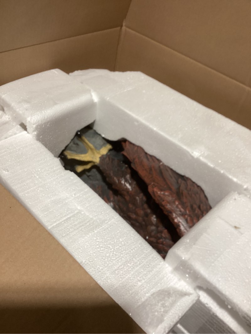 Condition photo showing As Is for Garden and Yard Statue-Flight of Freedom American Bald Eagle Hanging Bird Statue Hand-Painted Eagle Decor-Bald Eagle Statue, Majestic America Indoor/Outdoor USA Decor for Office, Patio