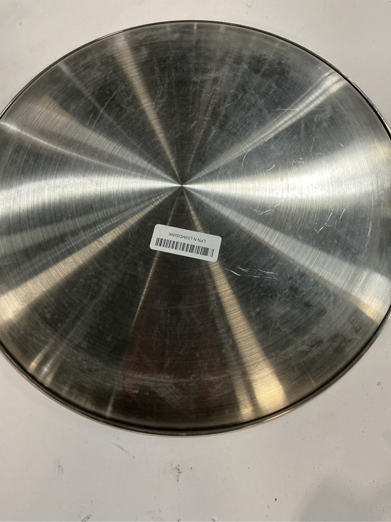Condition photo showing As Is for Kevenal Stainless Steel Pizza Pans 17.75 inch, Pizza-Pan for Oven, Steel Pizza Tray, Round Pizza Plate Pack of 1 (Oversize for 6-person Meal)