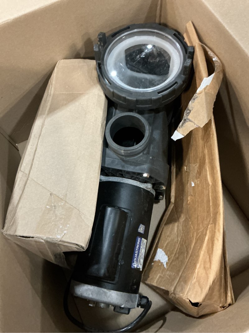 Condition photo showing As Is for swimline hydrotools hydro flo 1.0 hp vertical discharge swimming pool pump