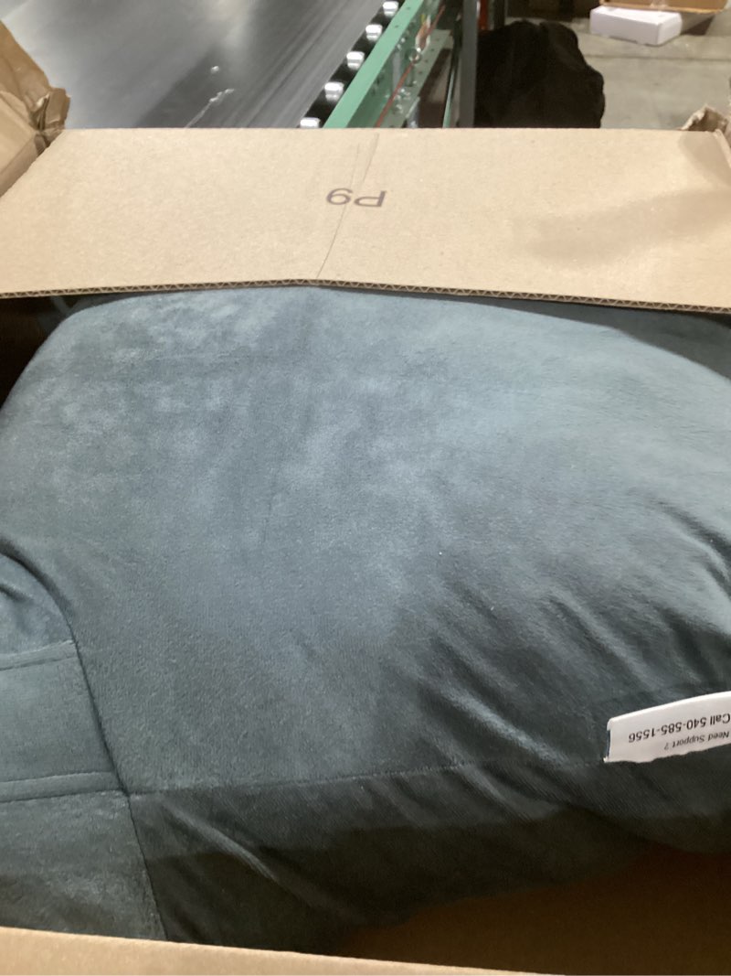 Condition photo showing Good Condition for ComfortSpa Reading Pillow for Bed Adult Size, Back Rest Pillow with Arms, Pockets and Washable Cover; Use as a Back Pillow for Bed Sitting Up for Bedrest or Relief from GERD Heartburn (Large Grey) Grey Large