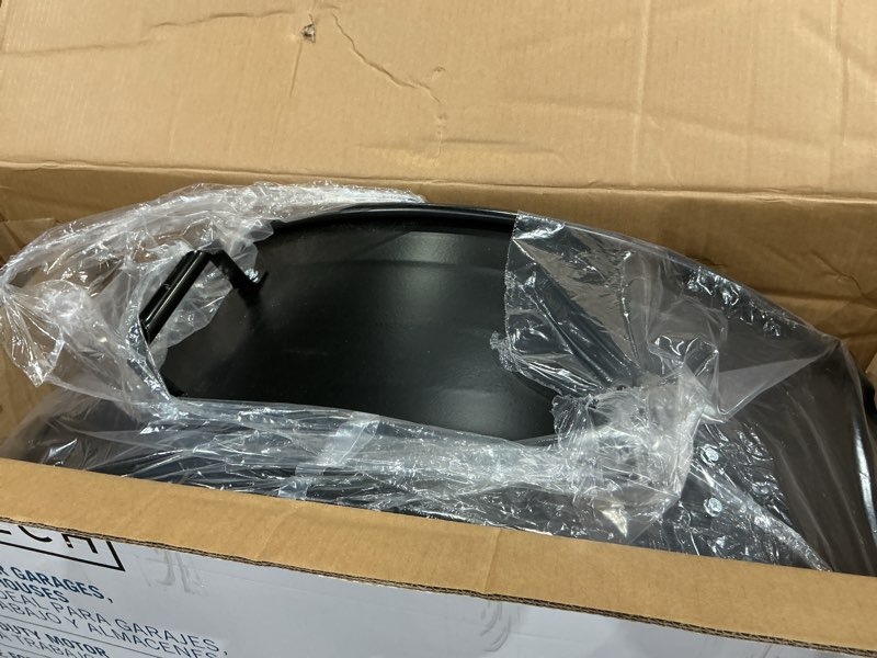 Condition photo showing As Is for utilitech 42-in 2-speed indoor black industrial fan