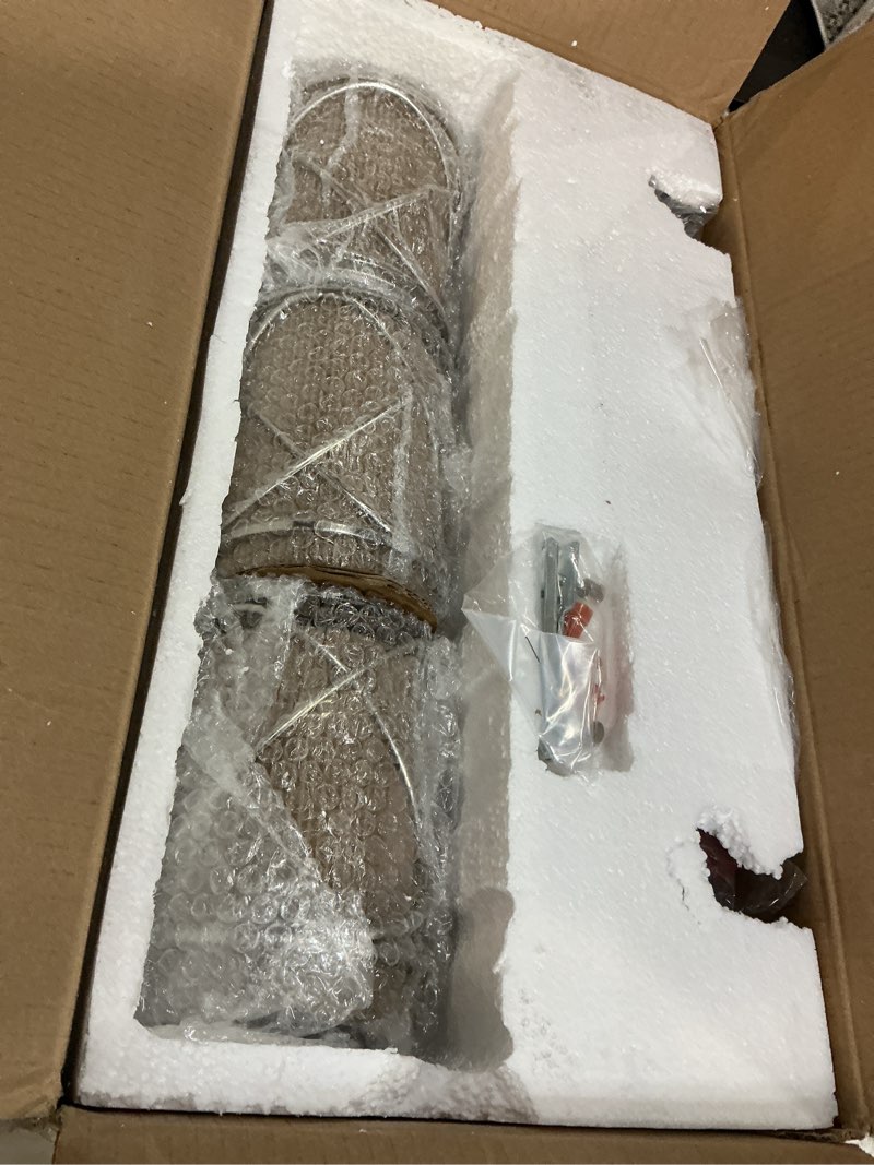 Condition photo showing Good Condition for mavcadonf 3-lights bathroom vanity lights, bathroom light fixtures over mirror, brushed nickel vanity light, farmhouse wall lights with clear glass shade, bathroom wall lamp for mirror kitchen bedroom brushed nickel 3-lights