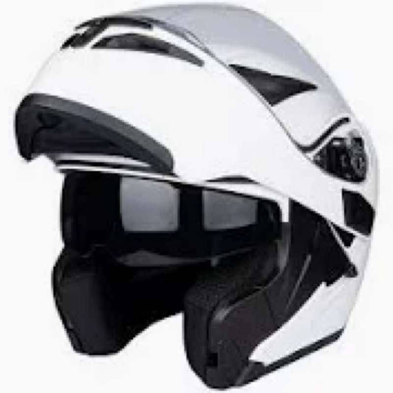 Adult Modular Motorcycle Helmets, DOT Approved Flip up Dual Visor Full Face Helmet for Men Women Mot