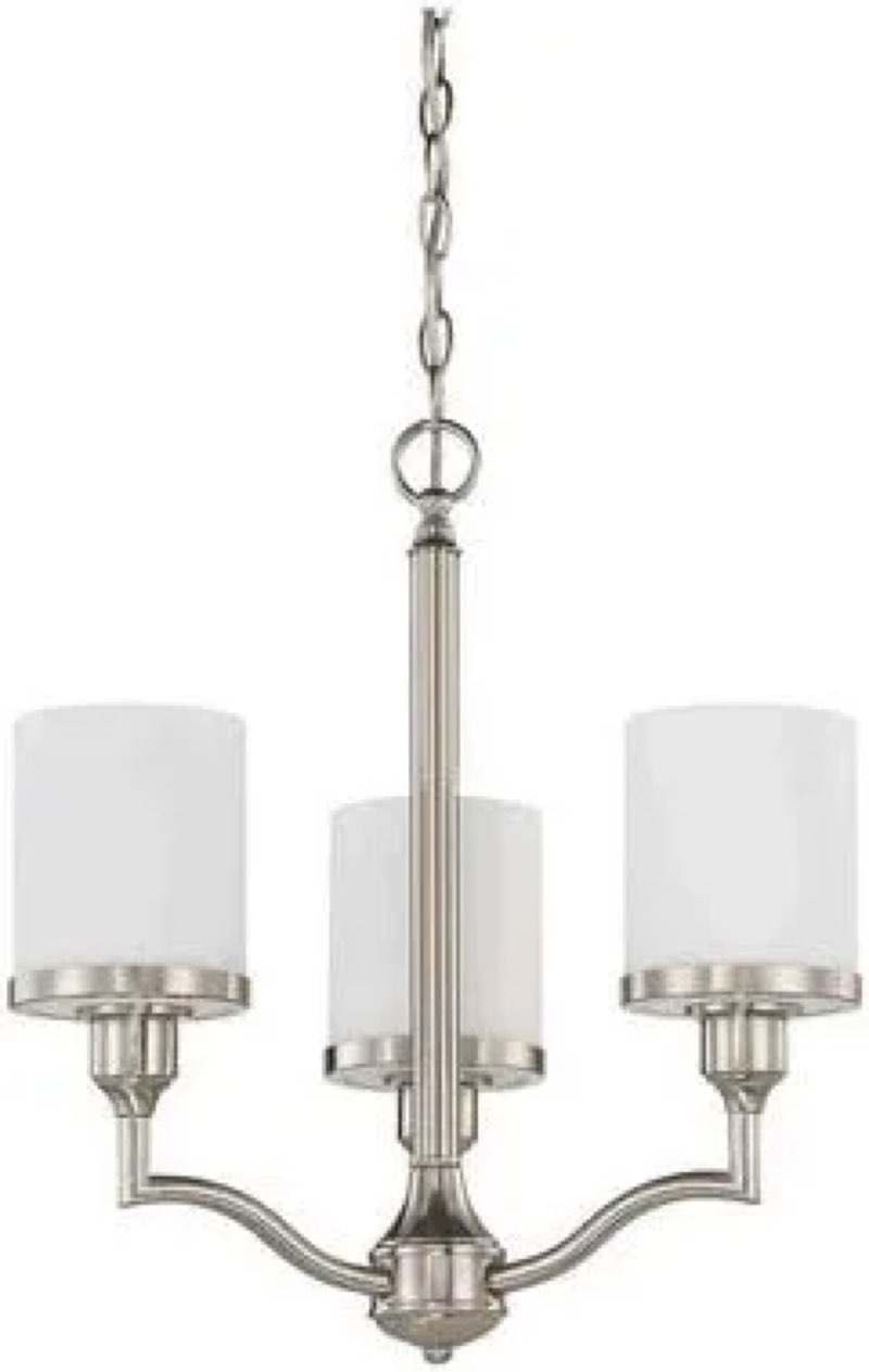 Luminance Payton 3 Lights Chandelier in Bright Satin Nickel