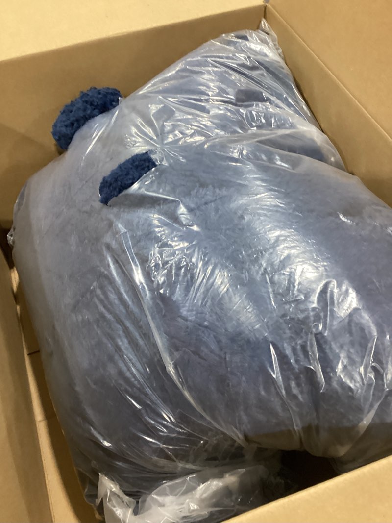 Condition photo showing As Is for Bedsure GentleSoft Fluffy Navy Blue King Size Blanket for Bed, Thick Soft Sherpa Faux Fur Fleece Bedding Fuzzy Plush Winter Warm Heavy Large King Blanket, Cozy Blue Gifts for Men Women, 108x90 14- Navy Blue King (108" x 90")