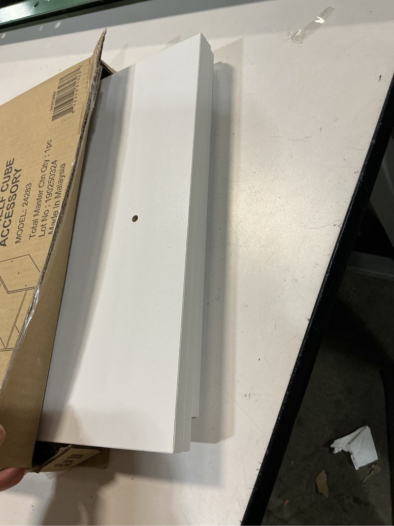 Condition photo showing Good Condition for Furinno Cubicle Cube Insert, H-Shelf Cube Organizer, Fits into Furinno Extra Thick Cubes, for Organizers and Storage, White (Does not fit IKEA Kallax Shelving) White H-Shelf Insert