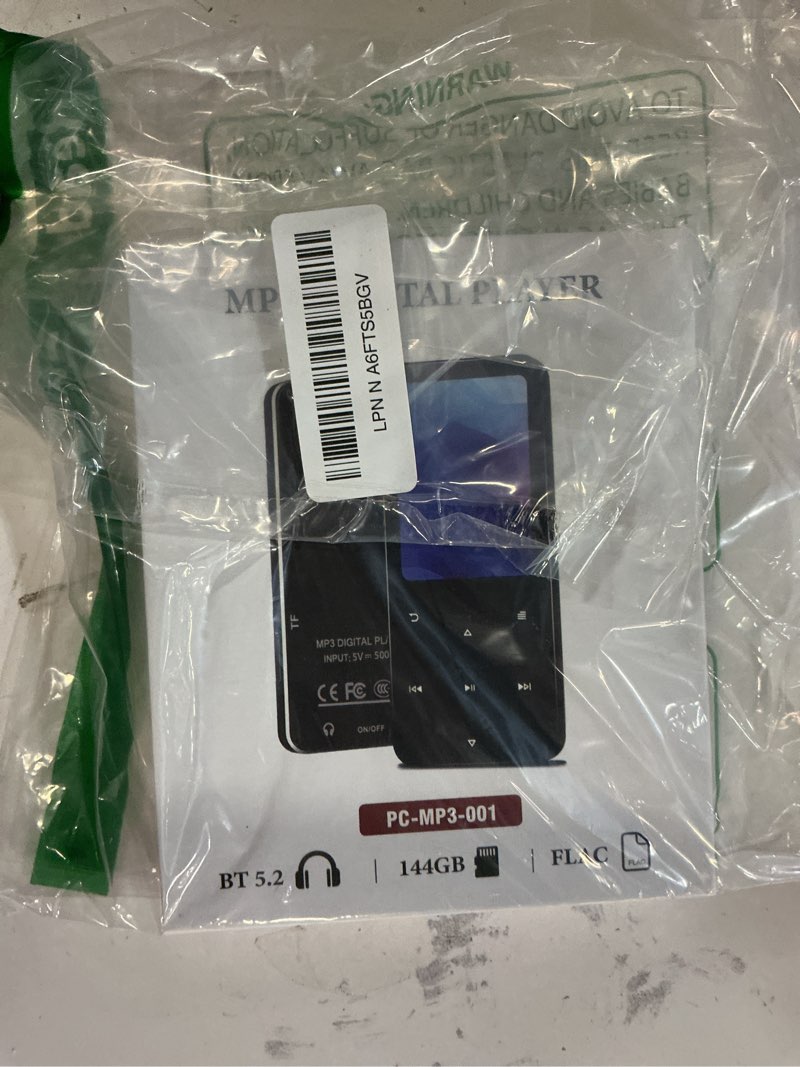 Condition photo showing New/Like New for 144GB MP3 Player, Bluetooth 5.2 Music Player, HiFi Sound Digital Music, Built-in HD Speaker, FM Radio, Voice Recorder, Earphones Included, MP3 Player for Friends, Kids, Students, Seniors (Black)