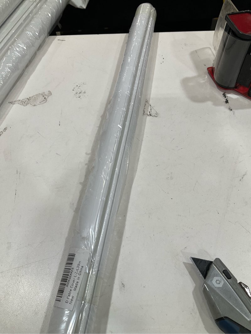 Condition photo showing Good Condition for zhiyo 71in wire covers for cords on wall, one cord hider, self-adhesive cord covers for wires on wall, paintable tv cable hider, white cable management raceway kit, 5x l14.2in, w0.5in h0.4in 0.5in w x 0.4in h x 71in l white