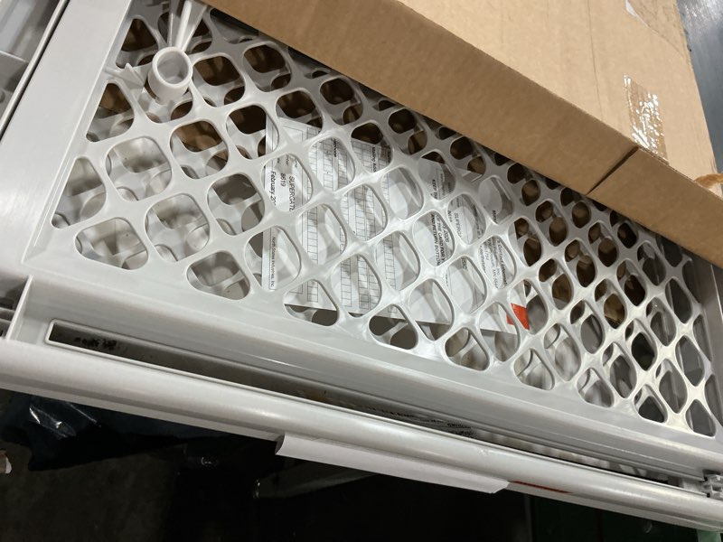 Condition photo showing As Is for north states 5-way pet gate, model# 8619