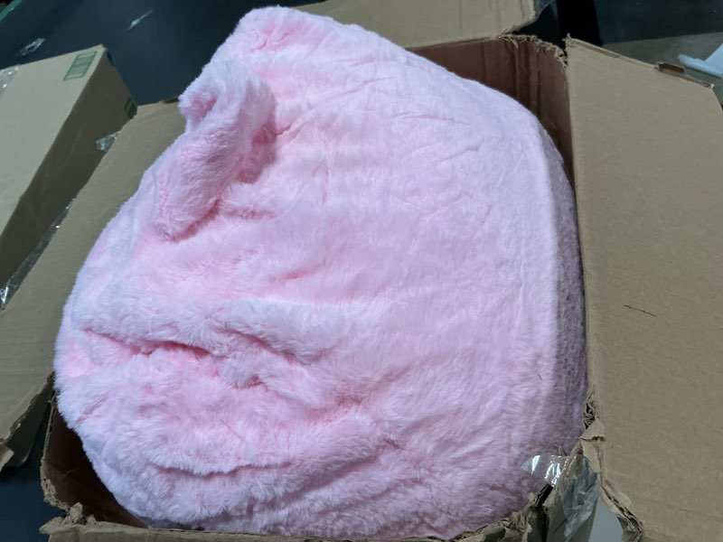 Condition photo showing Good Condition for back pillow for bed sitting up,large backrest reading pillow with arm rest,back rest support cushion for sitting up on couch,sofa,floor,dorm essentials(pink faux fur,standard(17")) pink standard(17") faux fur