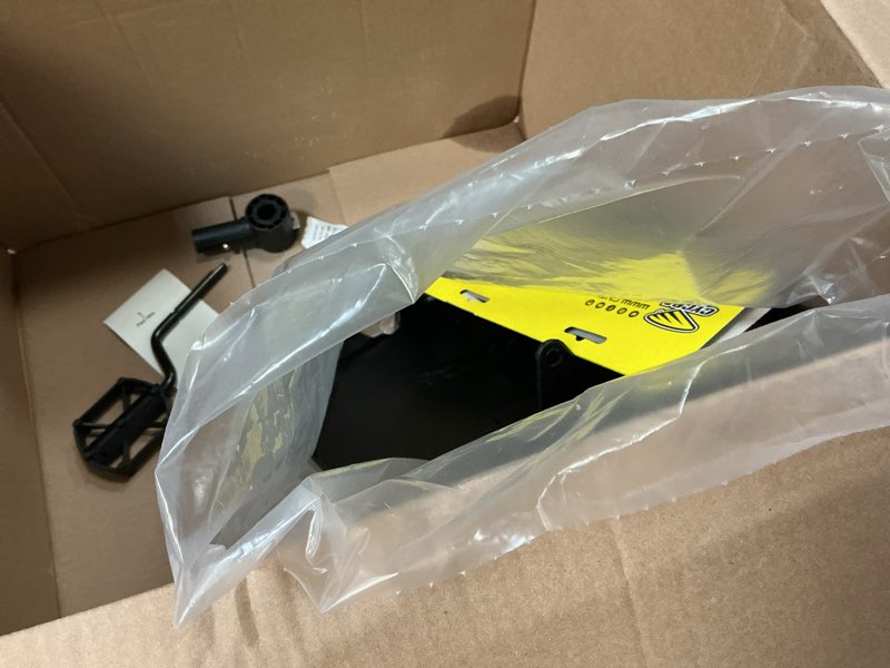 Condition photo showing As Is for cycra 1cyc-0990-12 black plastic motorcycle stadium front number plate