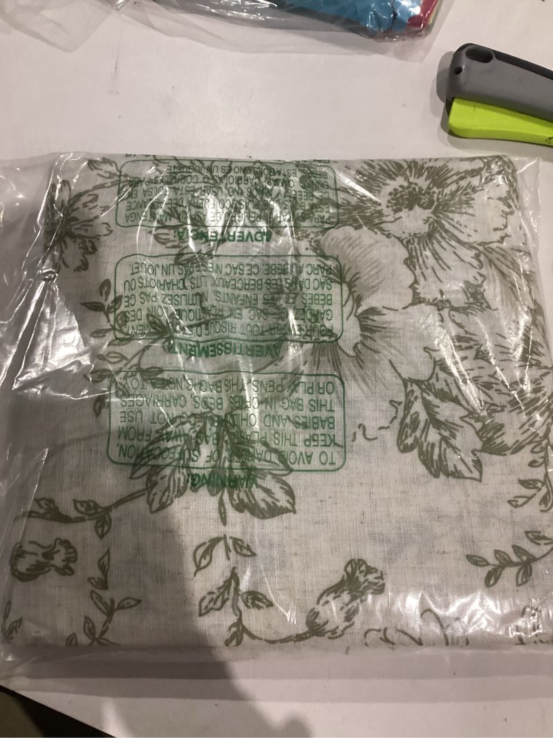 Condition photo showing New/Like New for jinchan linen floral curtains 63 inch length for living room bedroom light filtering farmhouse peony flower drapes rustic window curtain set rod pocket back tab 2 panels green 38"w x 63"l (pack of 2) floral sage on beige