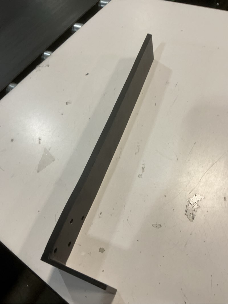 Condition photo showing Good Condition for 2 1/2"w x 20"d x 4"h hidden support steel heavy duty bracket w/back plate, powder coated black 2.5-in. w x 20-in. d x 4-in. h 1/pack unfinished