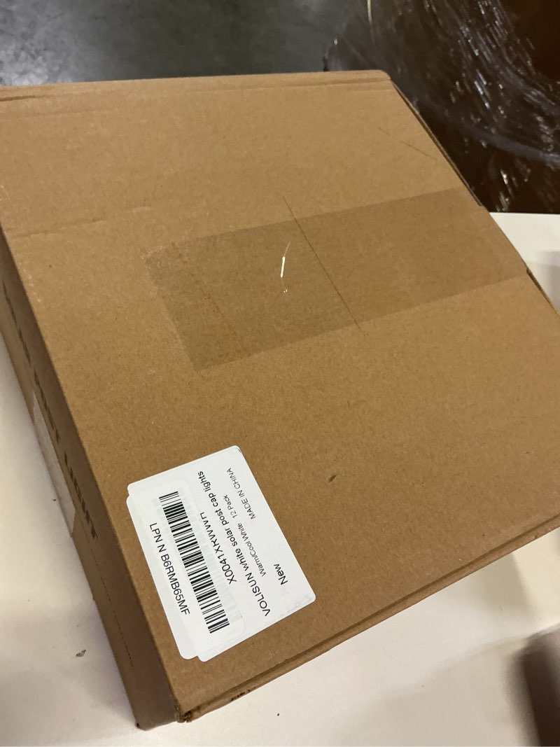 Condition photo showing New/Like New for volisun 4x4 solar post cap light 12pack,solar fence - post lights outdoor waterproof for wooden/vinyl post,white deck post cap light solar powered with warm white for garden/patio/porch white 12 pack