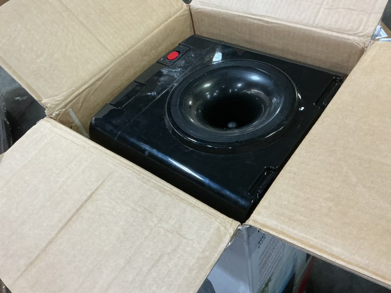 Condition photo showing As Is for Frigidaire EFWC498 - Top Loading Cooler Dispenser -Hot & Cold Water - Child Safety Lock - Innovative Slim & Sleek Design, Holds 3 or 5 Gallon Bottles - Black