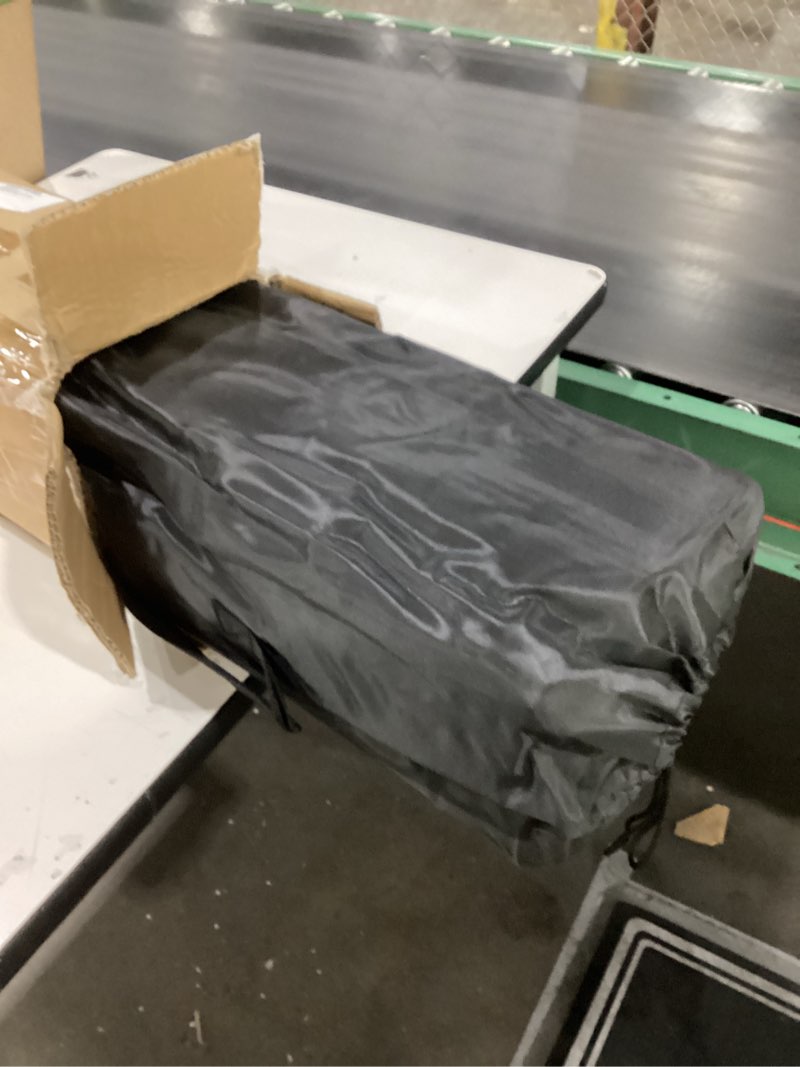 Condition photo showing New/Like New for Double Padded Oversized Folding Camping Chair, Folding Beach Chair for Adults with Lumbar Support & Headrest, Camping Chair with Armrest, Cooler Bag, Side Pocket, Cup Holder, Blue&White