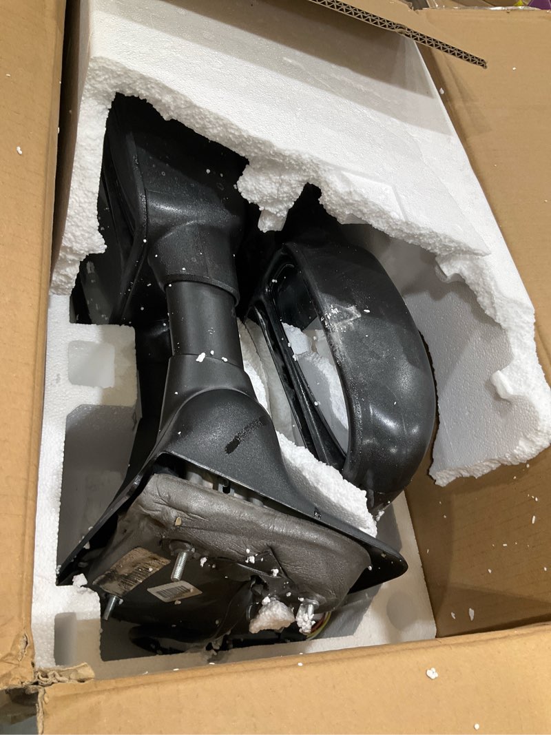 Condition photo showing As Is for DWVO Side Towing Mirrors Compatible with 1999-2007 Ford F250 F350 F450 F550 Super Duty, 2001-2005 Ford Excursion, Tow Mirror with Manual Folding Telescoping, Pair Set For 01-05 Ford Excursion