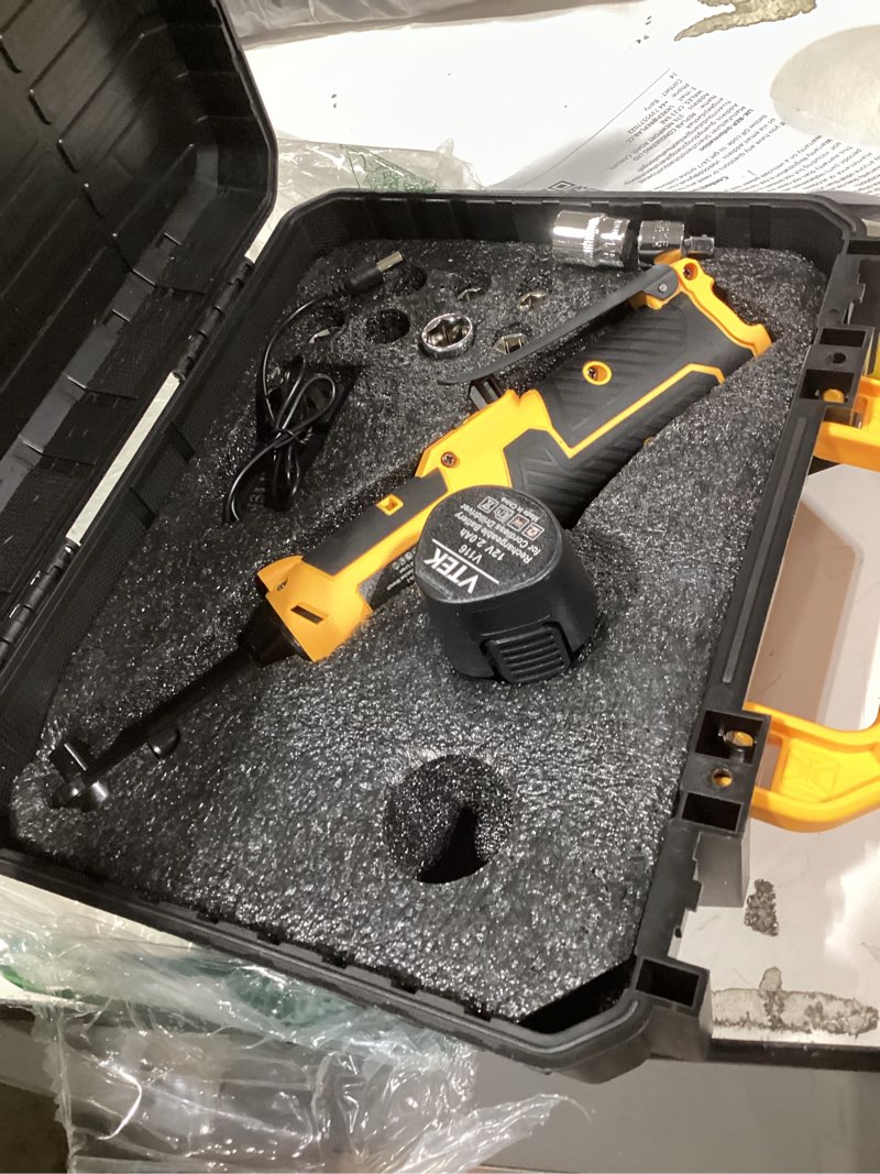 Condition photo showing Good Condition for vtek 3/8" extended cordless ratchet wrench 12v electric ratchet wrench,variable speed trigger 40 ft-lbs 400rpm power ratchet wrench