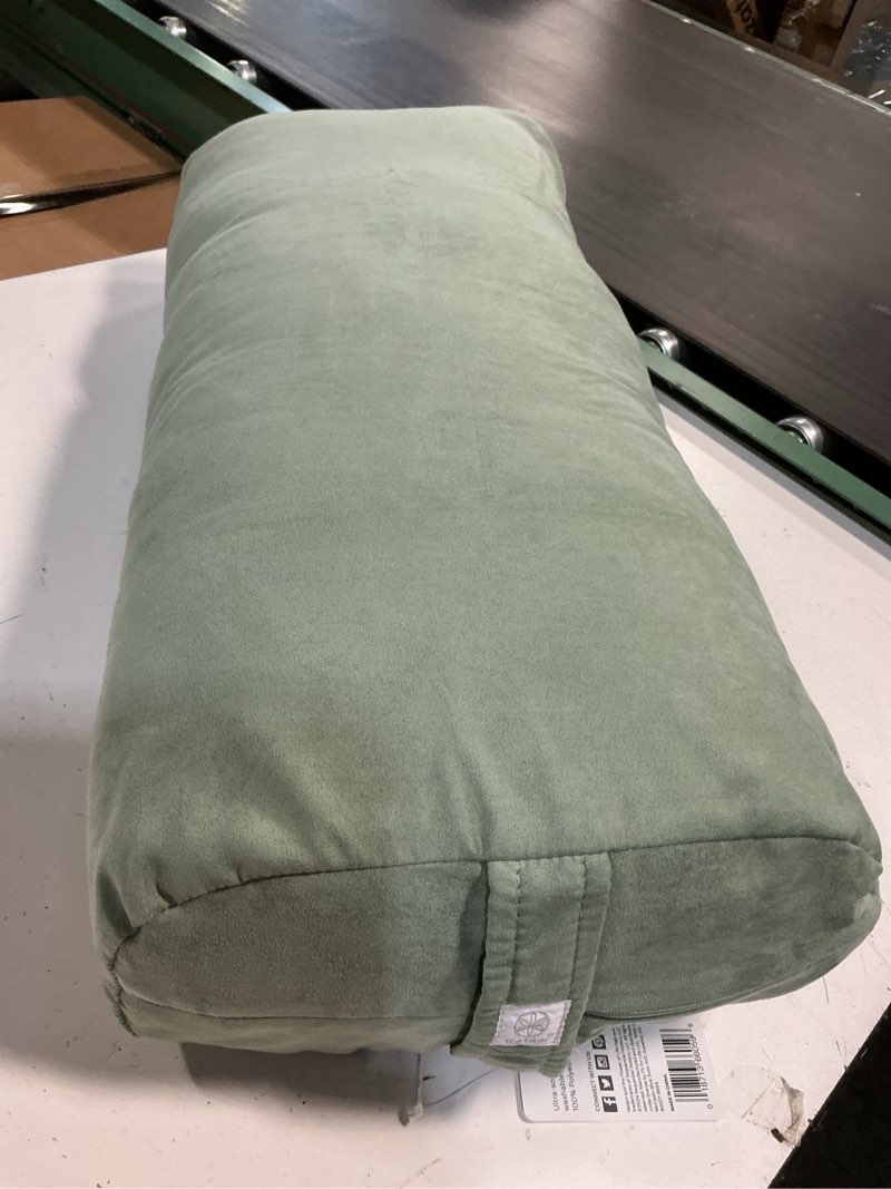 Condition photo showing Good Condition for gaiam yoga bolster - long, rectangular meditation pillow - supportive cushion for restorative yoga and sitting on the floor - built-in carrying handle - machine washable cover'