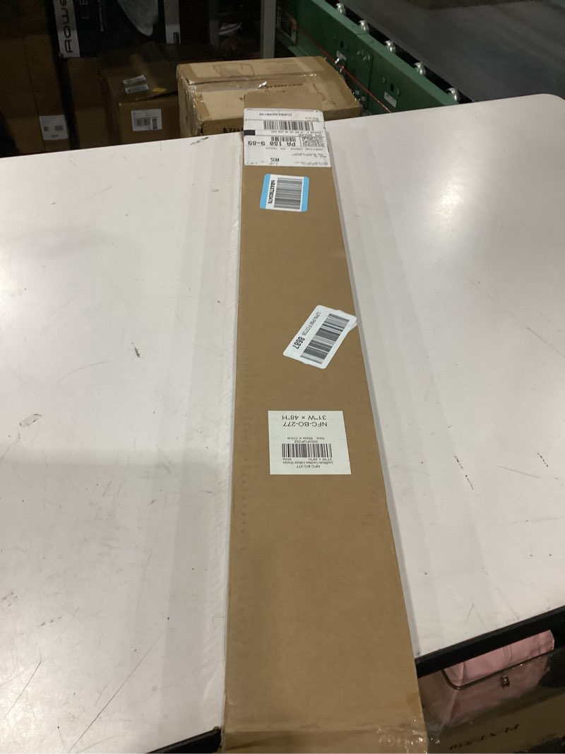 Condition photo showing As Is for incomplete lazblinds cordless cellular shades, no tools no drill blackout honeycomb shades pleated blinds for windows, 31'' w x 48'' h, silver white blackout-silver white 31'' w x 48'' h