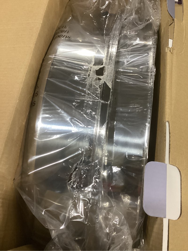 Condition photo showing Good Condition for Large Roasting Pan with Rack and Lid, Gifts for mom women wife, Stainless Steel Large Oval Roaster, Nonstick Oven Cookware for Turkey Chicken, 21 Inch