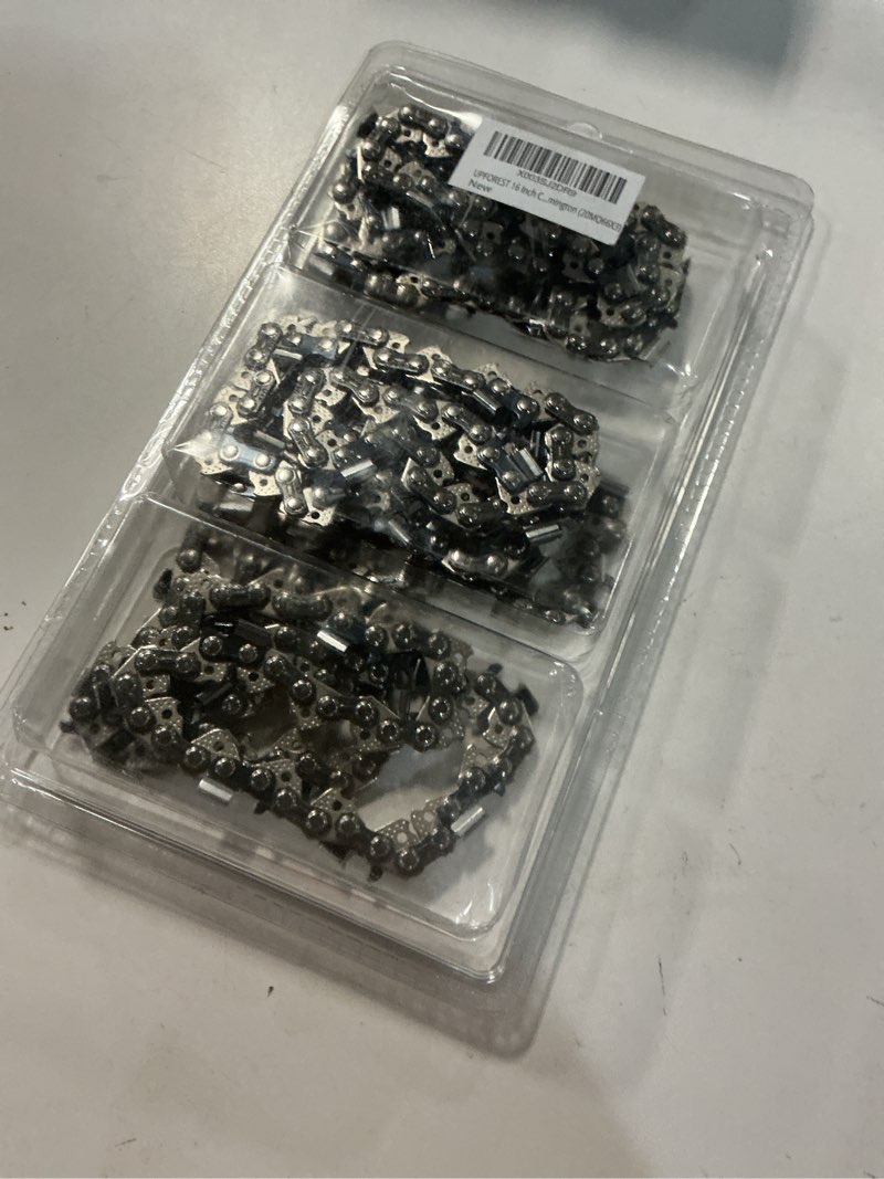 Condition photo showing New/Like New for 16 Inch Chainsaw Chain 3 Pack .050" Gauge,.325" Pitch, 66 Drive Links fits Fits Husqvarna 435 440 445 Chain Husqvarna 16" Chainsaw Chain Replacement 50184 08-66, 591095766, H23-66 (20MO66X3) 16" 66DL .325" .050"-GermanSteel *3Pcs