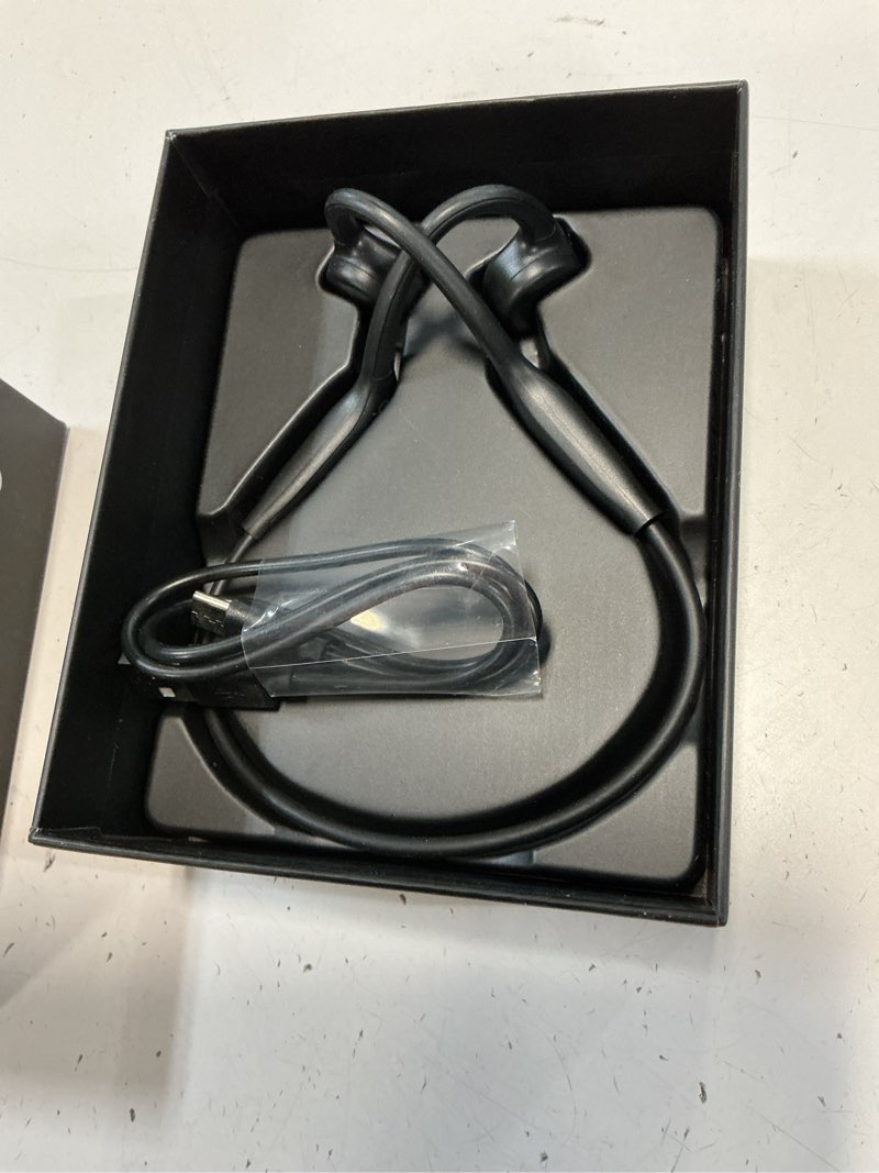 Condition photo showing New/Like New for PSIER Bone Conduction Headphones, Bluetooth 6.0 Open Ear Headphones, 10Hrs Playtime Bluetooth Ear Buds Built-in Mic, IPX5 Waterproof, 23g Lightweight Running Headphones for Sport Matte Black