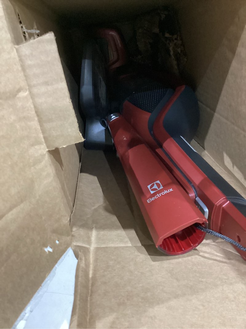Condition photo showing As Is for electrolux ergorapido pet cordless 2-in-1 vacuum cleaner with motorized pet nozzle for easy pet hair removal, 48-minute run time, 2 power modes, chili red pet version