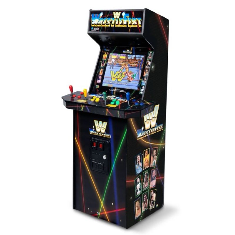 WORKING VERIFIED, COSMETIC DAMAGE . 4 Player WWE Supreme Series Premium Arcade Cabinet, 5 Games Included