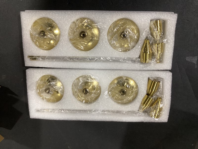 Condition photo showing New/Like New for Brass Gold Metal Taper Candle Holder, Vintage Candlestick Holders, Candle Sticks Holder Decor for Wedding Wedding, Dinning, Party, Fits 3/4 inch Thick Candle&Led Candles (Set of 6 Pcs) Gold 6pcs